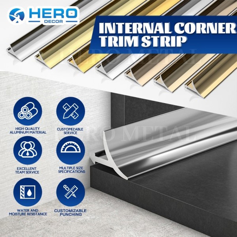 Tile trim Inside corner aluminum colors Tile trim Inside corner aluminum colors