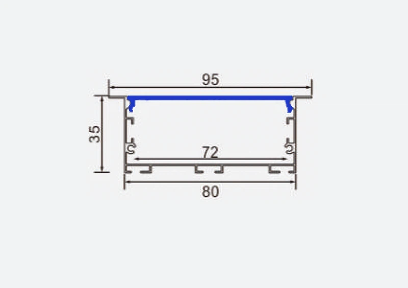 HM70 Led Light Aluminum Channel In Office drawing HM70 Led Light Aluminum Channel In Office drawing