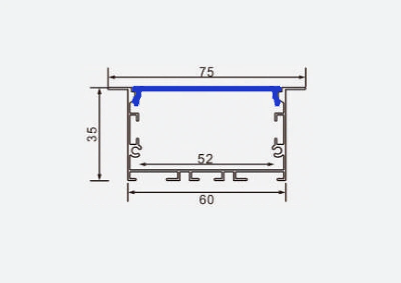 HM90 Led Light Aluminum Channel In Office drawing HM90 Led Light Aluminum Channel In Office drawing